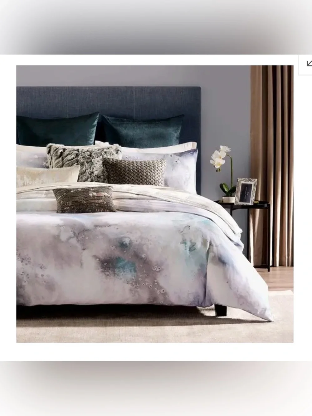 Michael Aram Tidal Reef Blue Duvet Cover, King.
